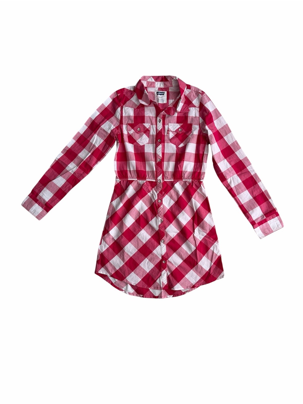 Levi's Girls Plaid Button-Down Shirt Dress